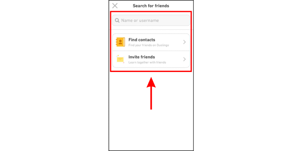 Choose How You Want to Add Friends on Duolingo app