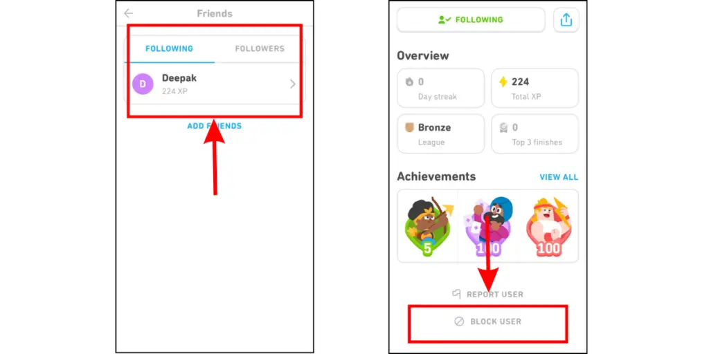 Block Followers on Duolingo