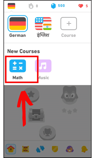 Select the Math Course