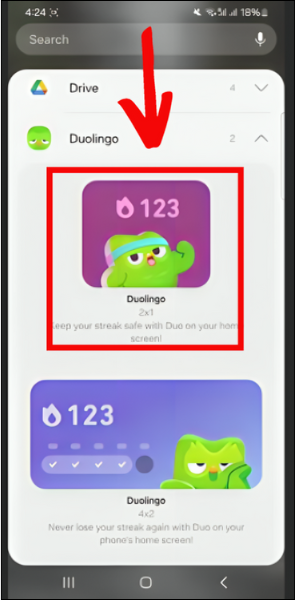 Choose a Widget Style on android