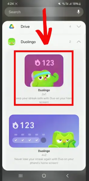 Add Duolingo Widget On Android