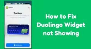 Fix Duolingo Widget not Showing