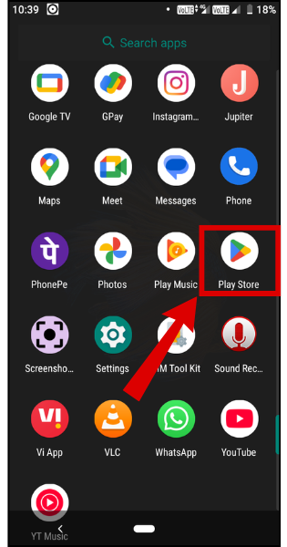 Open the Google Play Store