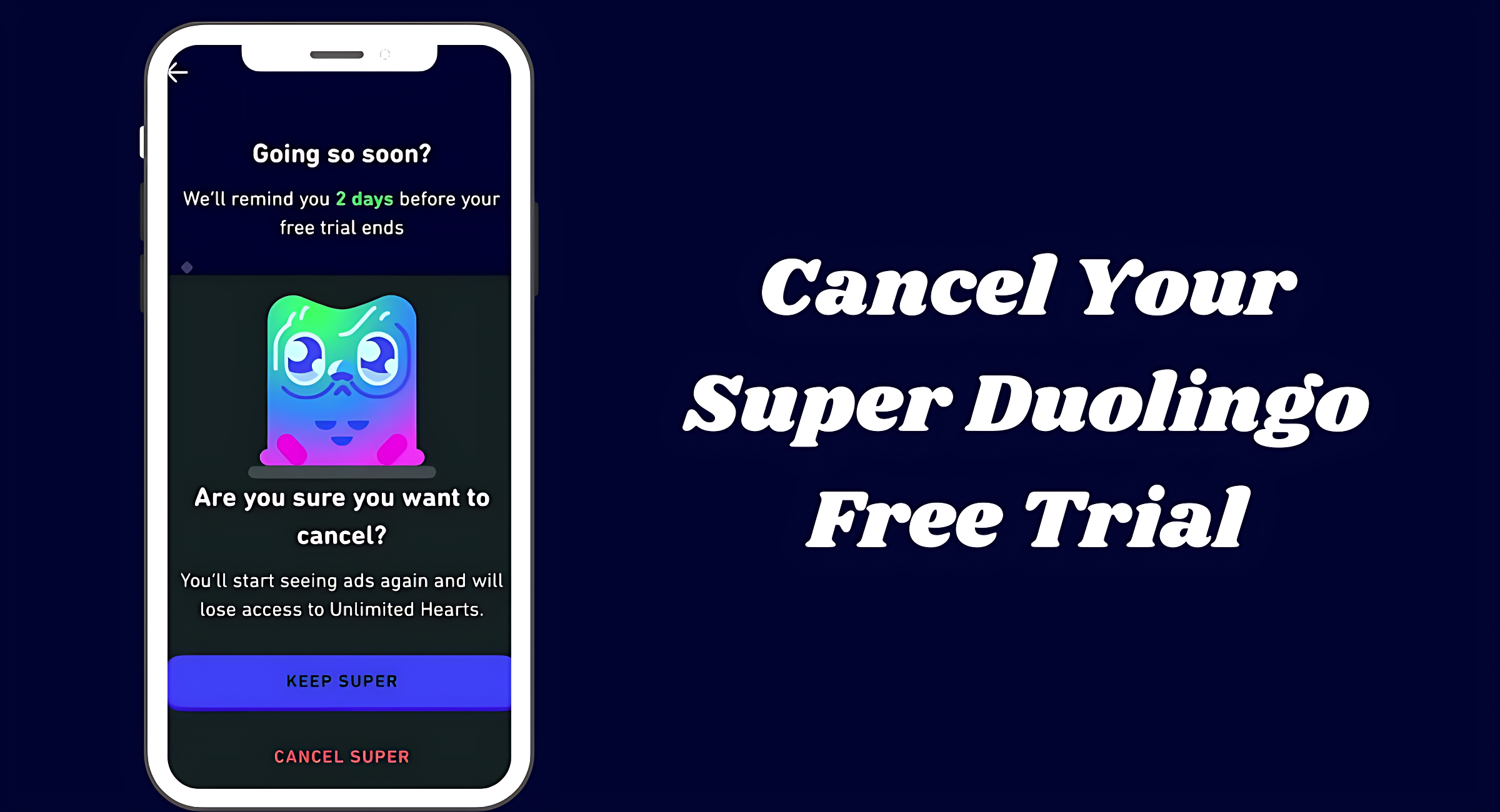 Cancel Super Duolingo Free Trial